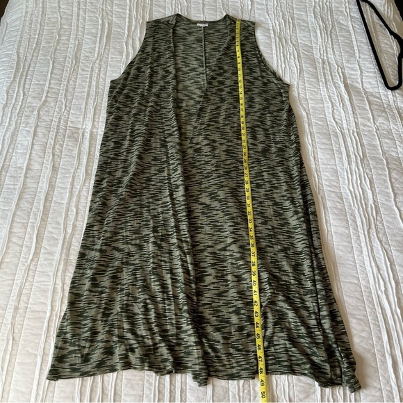 2/$30 LuLaRoe Long Length Open Cardigan Kimono Green SZ XL - Picture 9 of 12